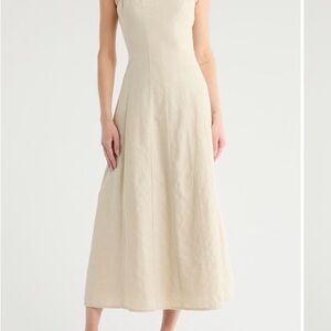 rag & bone Cream linen Midi Dress